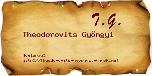 Theodorovits Gyöngyi névjegykártya