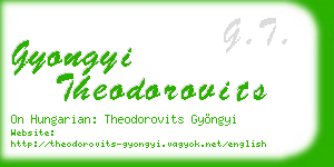 gyongyi theodorovits business card